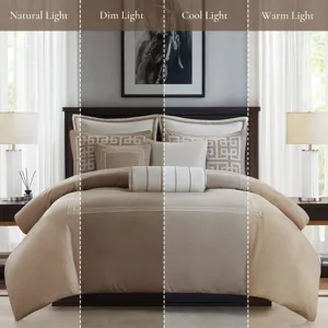 Madison Park Signature Jarvis Embroidery Oversized Duvet Style Comforter Set