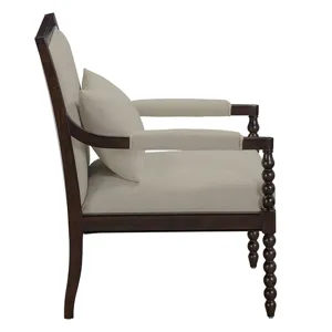 Philippe Accent Arm Chair - Morocco Brown/Taupe