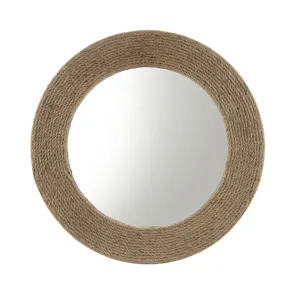 Cove Natural Jute Rope Round Wall Mirror 26