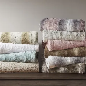 Madison Park Zuri Faux Fur Throw