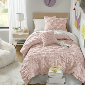 Comfort Spaces Bailey Diamond Pintuck Pleated Woven Comforter Set