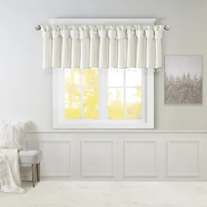 Madison Park Emilia Lightweight Faux Silk Valance With Beads