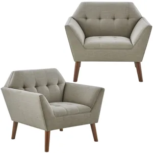 Newport Lounge Chair Set of 2 - Light Grey