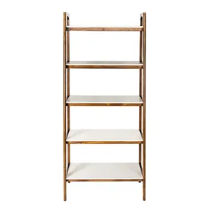 Parker Shelf / Bookcase - Off-White/Pecan