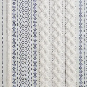 INK+IVY Imani Cotton Printed Shower Curtain with Chenille