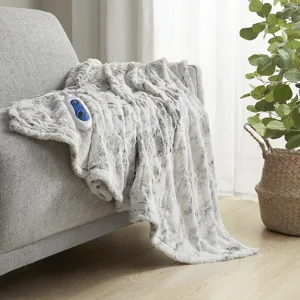 Beautyrest Zuri Oversized Faux Fur Heated Throw
