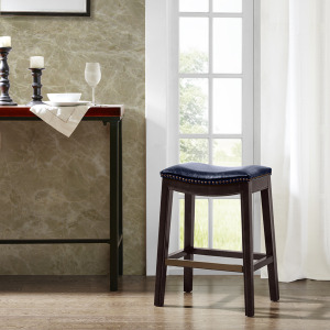 Belfast Saddle Counter Stool - Navy