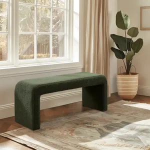 Steve Boucle Waterfall Bench - Green