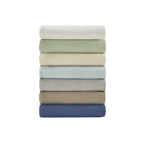 Madison Park Freshspun Basketweave Cotton Blanket