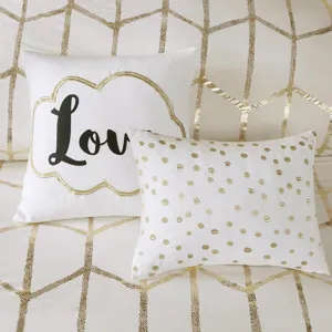 Intelligent Design Raina Metallic Printed Comforter Set