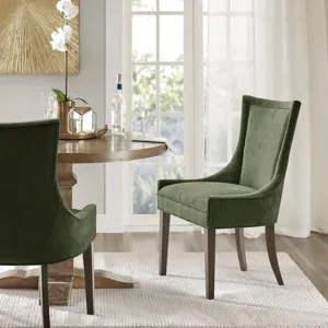 Madison Park Signature Ultra Upholstered Dining Side Chairs with wood legs (Set of 2)
