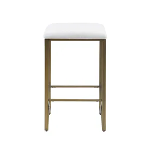 Marino Backless Upholstered Counter Stool 26\"H - Ivory