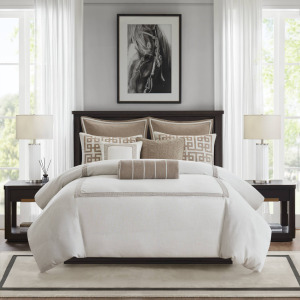Madison Park Signature Jarvis Embroidery Oversized Duvet Style Comforter Set