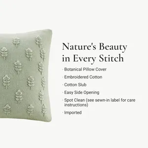 Harbor House Ave Botanical 1 Piece Cotton Pillow Cover