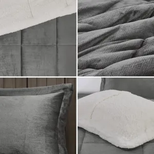 Woolrich Alton Plush to Sherpa Down Alternative Comforter Set