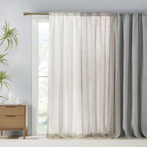 Madison Park Kyler Linen Blend Light Filtering Curtain Panel Pair