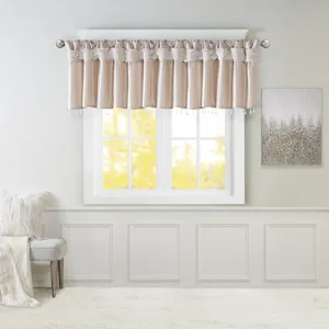Madison Park Emilia Lightweight Faux Silk Valance With Beads