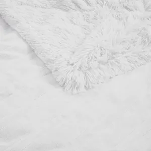 Serta Malea Shaggy Faux Fur Heated Throw