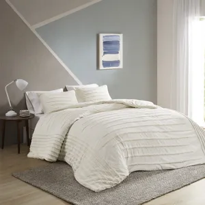 Urban Habitat Mercer 3 Piece Cotton Chenille Duvet Cover Set