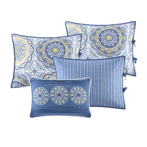Madison Park Tangiers 6 Piece Reversible Daybed Cover Set - Blue