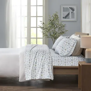 True North by Sleep Philosophy Cozy Cotton Flannel Printed Sheet Set