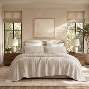 Harbor House Hayden  3-Piece Cotton Blend Textured Knit Quilt Set