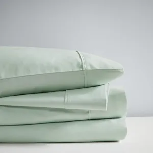 1000 Thread Count California King HeiQ Smart Temperature Cotton Blend 4 PC Sheet Set - Seafoam