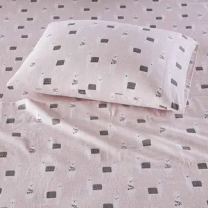 Intelligent Design Cozy Soft Cotton Flannel Printed Sheet Set