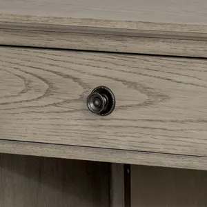 Victoria one-drawer wood nightstand with shelf - Reclaimed Grey