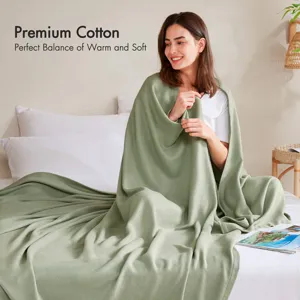 Bamboo Cotton Full/Queen Rayon from Bamboo Cotton Blanket - Sage Green