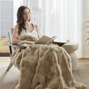 Madison Park Vivienne Faux Fur Throw