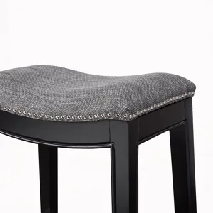Belfast Saddle Counter Stool - Grey