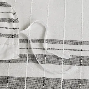 Morgan King/California King 5 Piece Cotton Jaquard Duvet Set - White/Grey