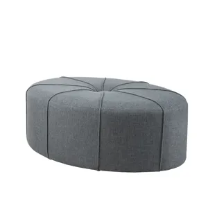 Ferris Oval Ottoman - Blue