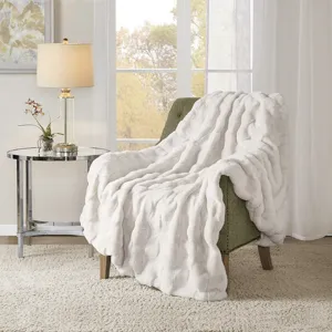 Madison Park Vivienne Faux Fur Throw
