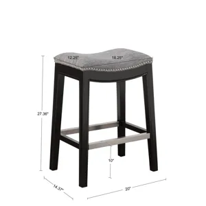 Belfast Saddle Counter Stool - Grey