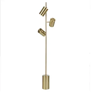 Alta 3-Light Metal Floor Lamp - Gold