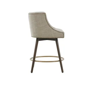 Mateo Swivel Counter Stool - Beige Multi