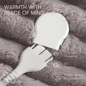 Serta Heated Cord Plush Heated Throw