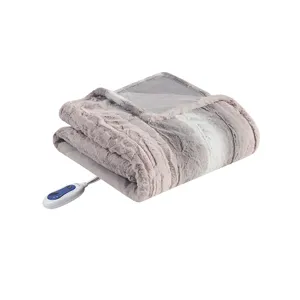Beautyrest Zuri Oversized Faux Fur Heated Throw