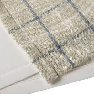Madison Park Anaheim Plaid Rod Pocket and Back Tab Curtain Panel with Fleece Lining