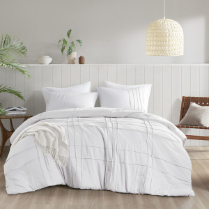 Comfort Spaces Walker Soft Washed Pleated Comforter Set