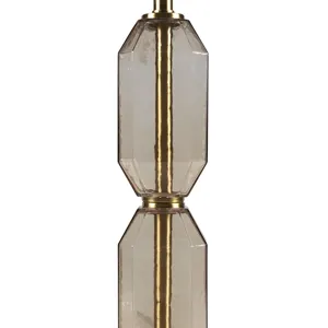 Zirconia Faceted Brown Glass Table Lamp - Brown