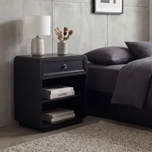 Chapel Hill Deco Nightstand - Black Satin