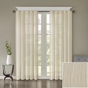 Madison Park Harper Solid Crushed Curtain Panel Pair