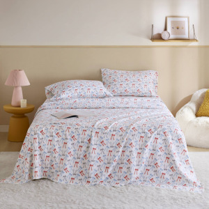 Intelligent Design Cozy Soft Cotton Flannel Printed Sheet Set