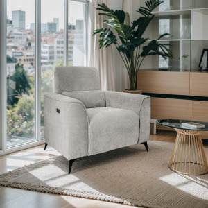 Madison Power Recliner - Med Grey