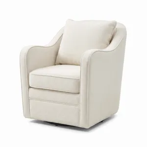 Madison Park Brianne Upholstered Swivel Curved Armchair