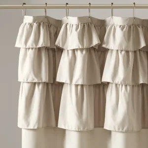 Madison Park Grace Ruffled Shower Curtain