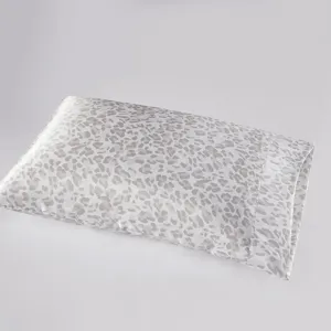 Printed Satin Luxury 2 PC Pillowcases - Taupe Leopard
